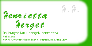 henrietta herget business card